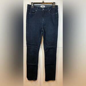PAIGE Hoxton Straight Jeans Dark Wash High Rise Stretch Denim Shelby Women Sz 30